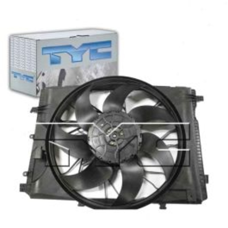 TYC Dual Radiator & Condenser Fan Assembly for 2012-2014 Mercedes-Benz C200 1.8L L4