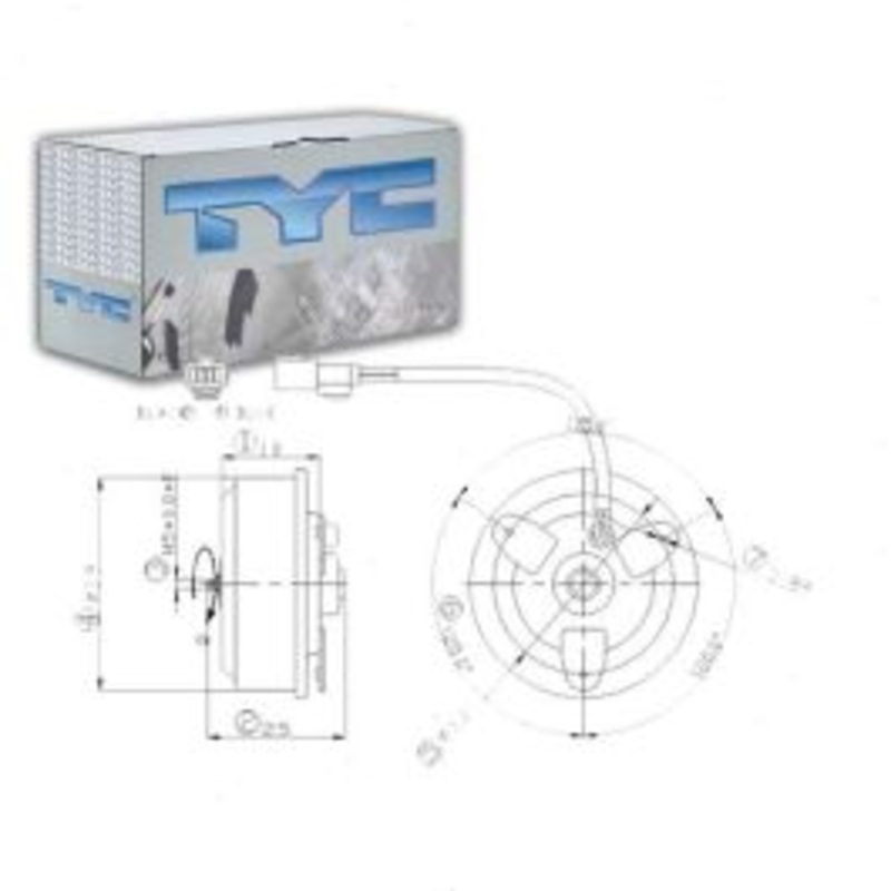TYC Right Engine Cooling Fan Motor for 2003-2008 Honda Pilot