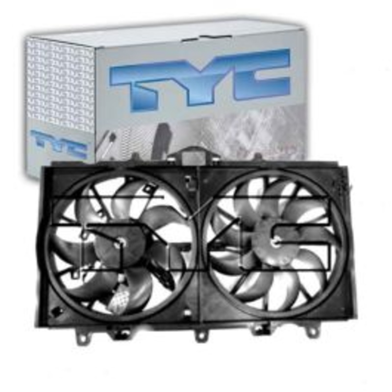 TYC Dual Radiator & Condenser Fan Assembly for 2014-2016 Infiniti Q50 3.5L 3.7L V6