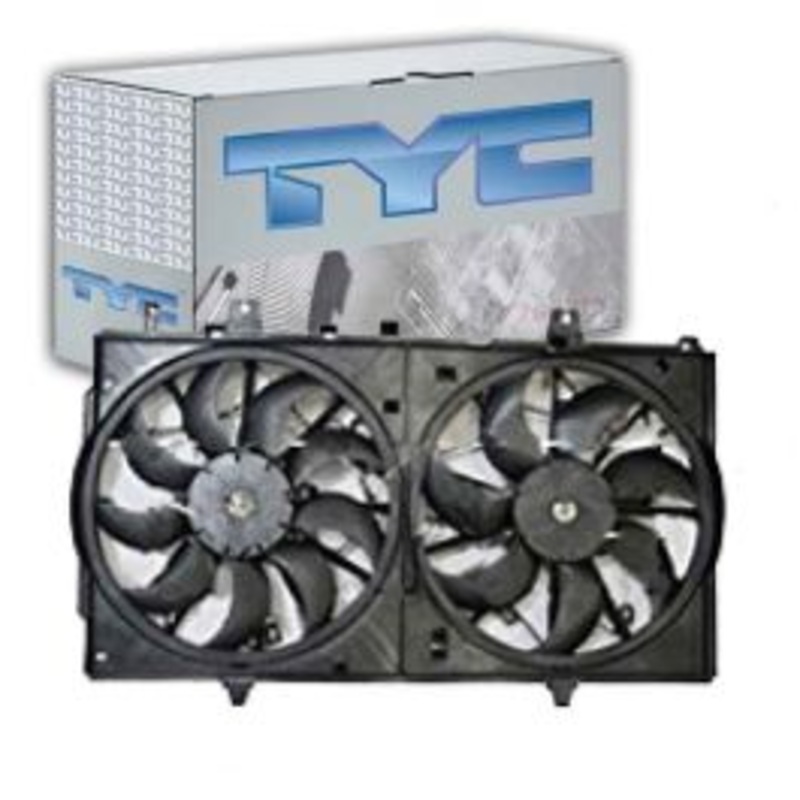 TYC Dual Radiator & Condenser Fan Assembly for 2014-2019 Nissan Rogue