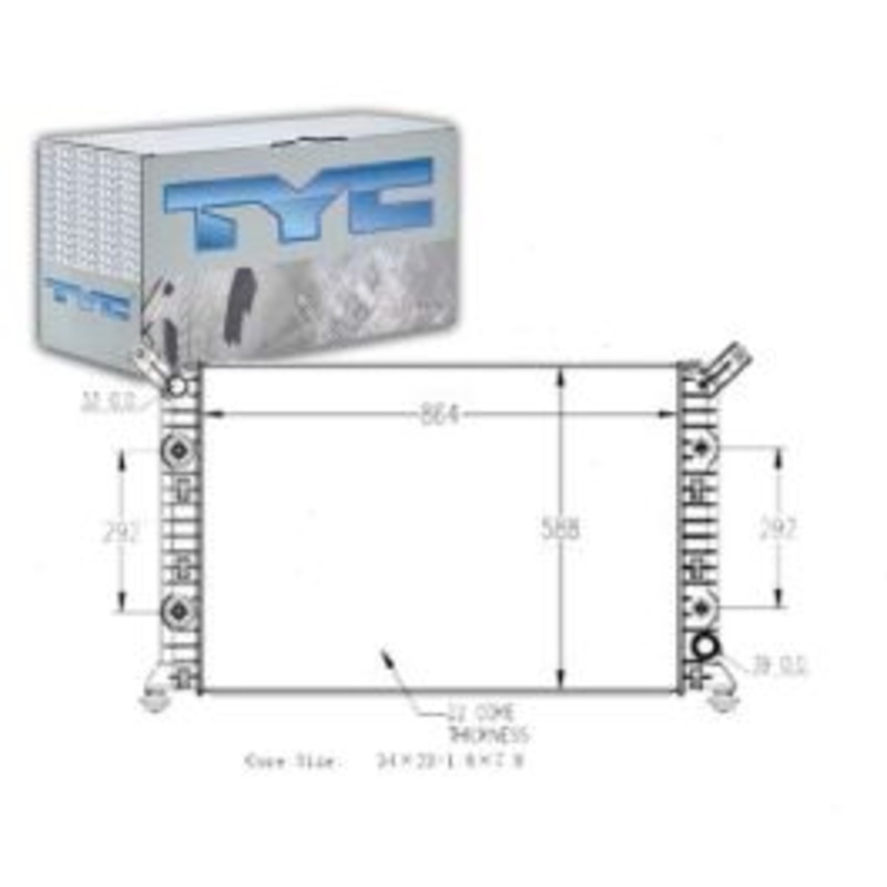TYC Radiator for 2011-2015 GMC Sierra 3500 HD 6.0L 6.6L V8