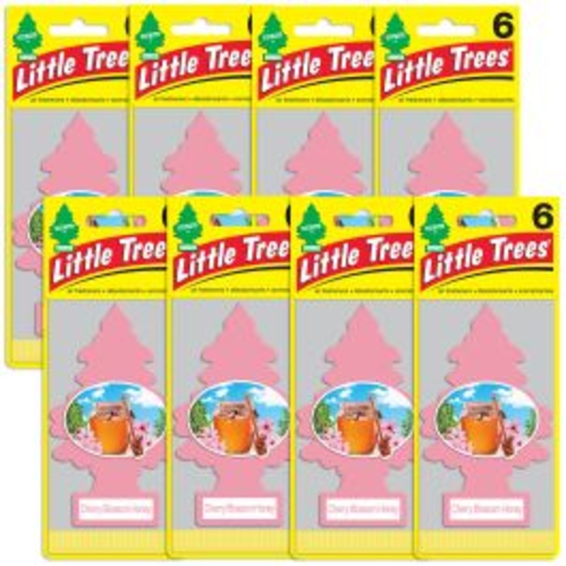 Little Trees Cherry Blossom Honey Air Freshener for Car Home - 48 pack