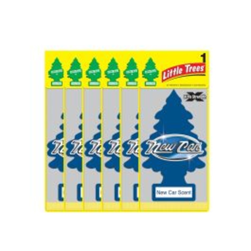 Little Trees X-tra Strength New Car Scent Large Air Freshener - 6 pack