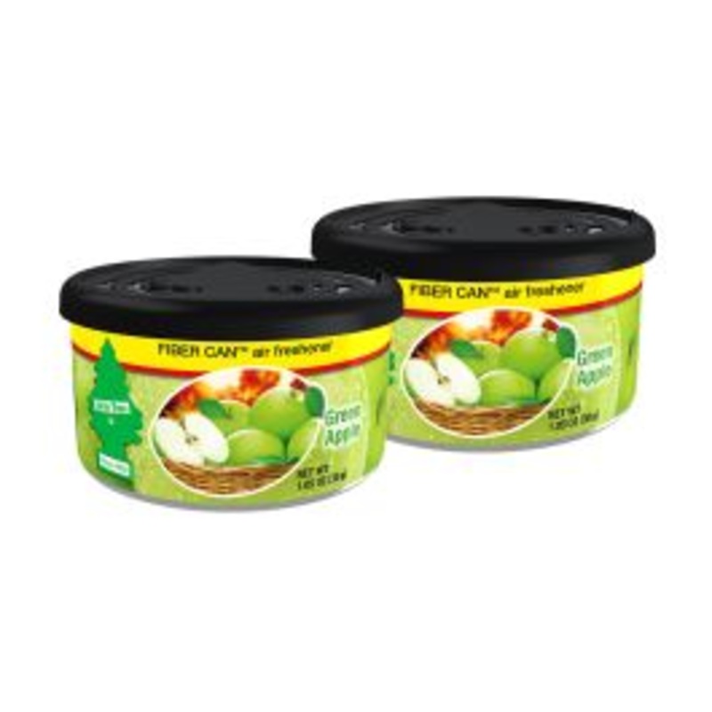 Little Trees Green Apple Fiber Can Air Freshener - Car Home - 2 pack