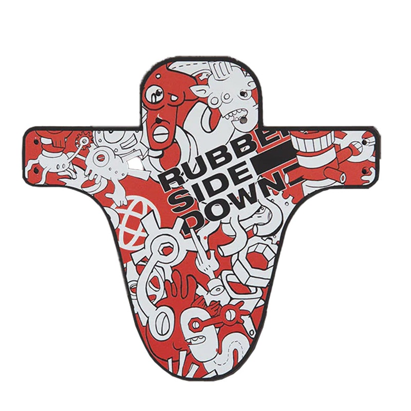 Rubber Side Down Artist Series Mud Guard - Limited Edition Red