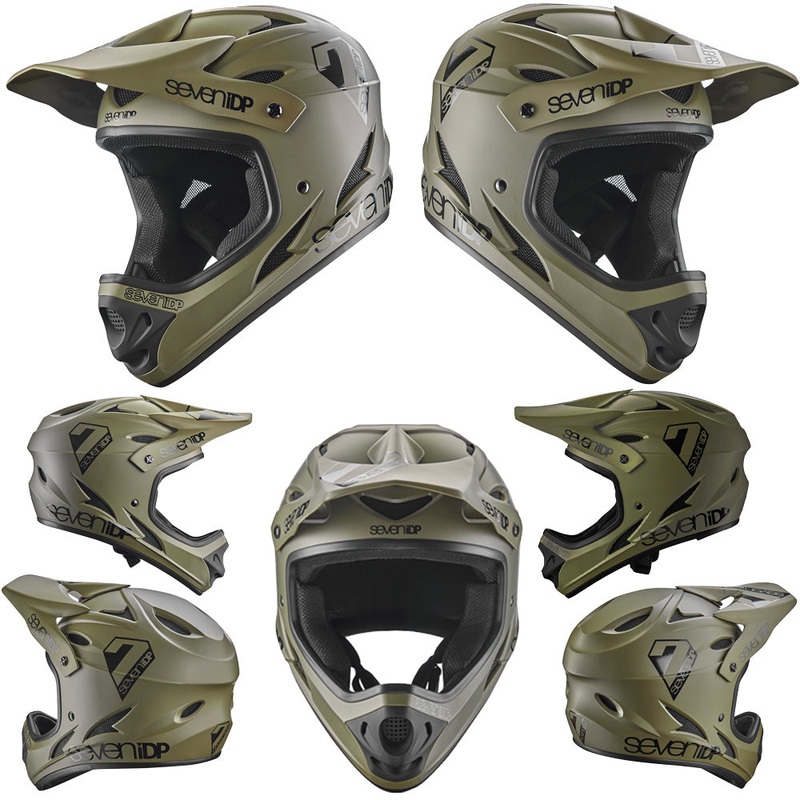 Seven 7 iDP M1 Youth Full Face Helmet - Youth L - Army Green