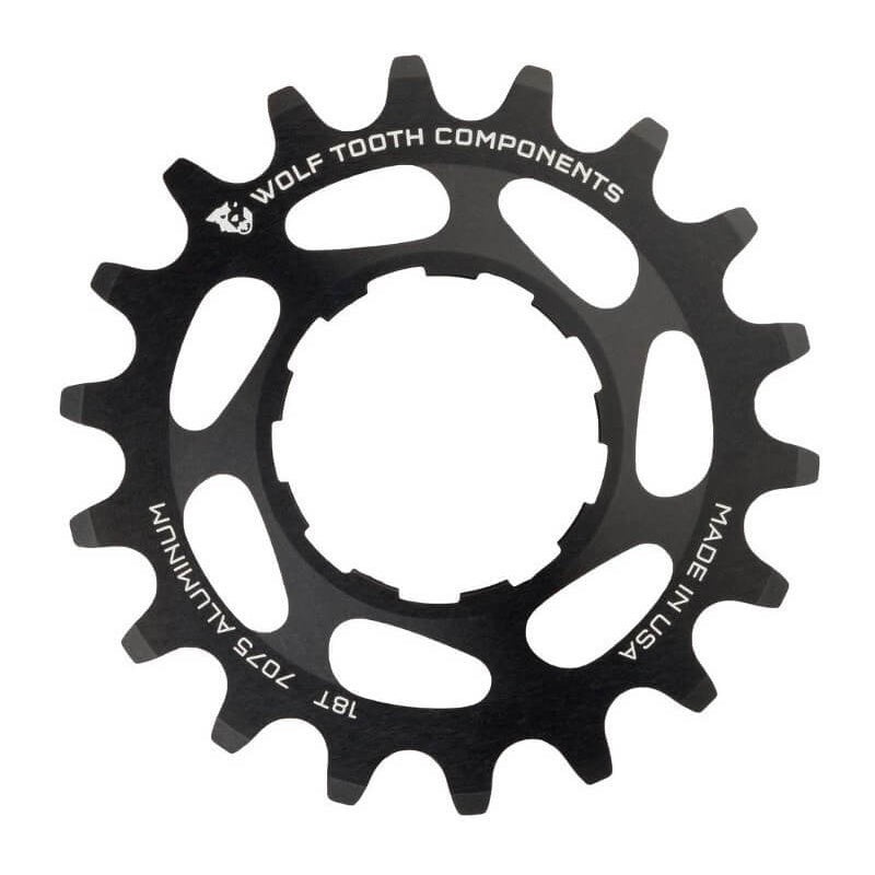 Wolf Tooth Aluminium Single Speed Cog - Shimano HG Splined - Black - Single Speed - 18T